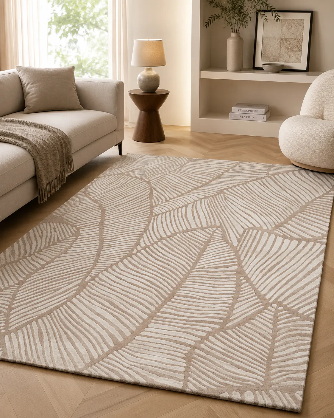 Palm Whisper Hand Tufted Woolen Rug