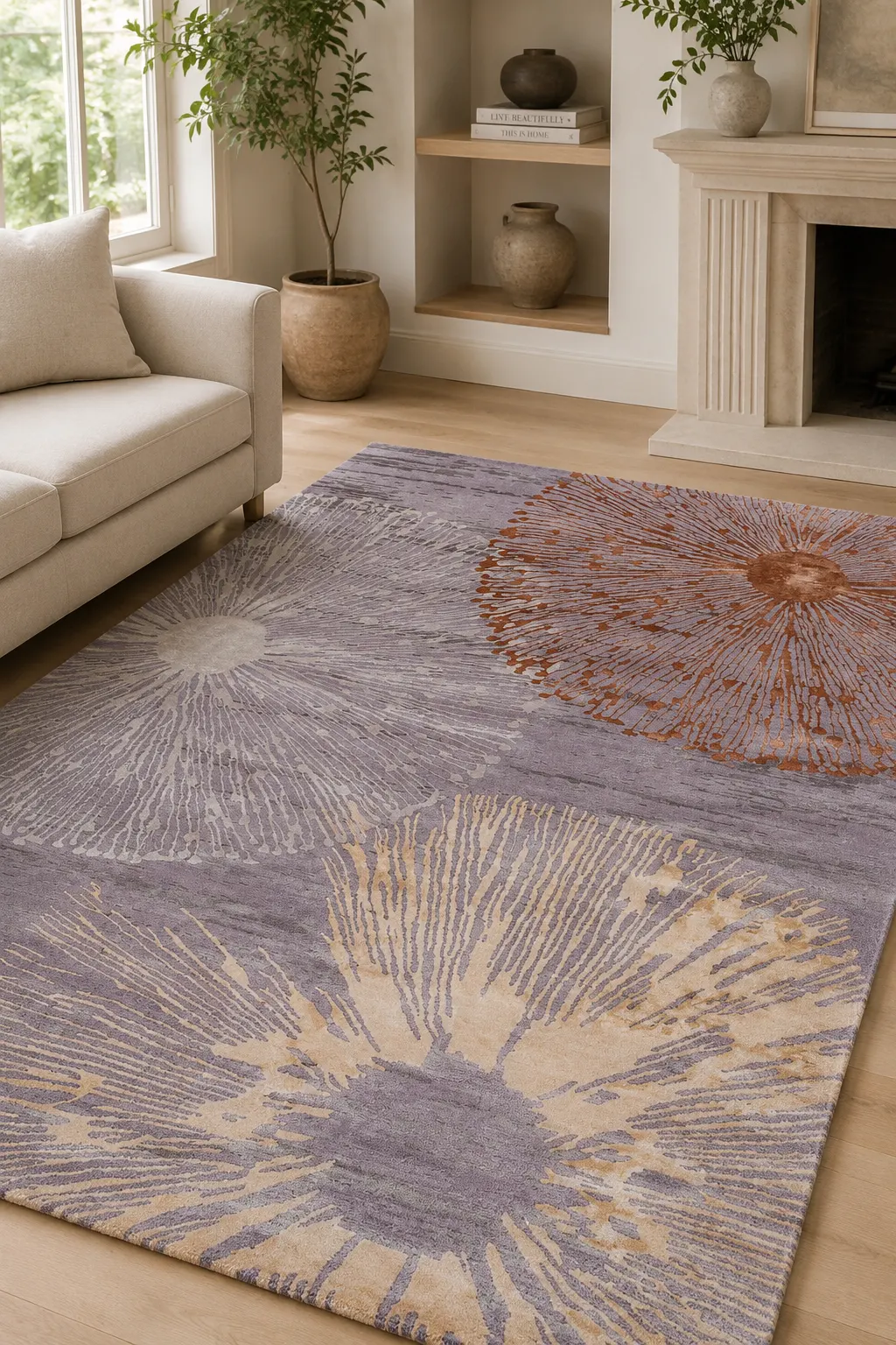 Celestial Burst Hand Tufted Woolen Rug