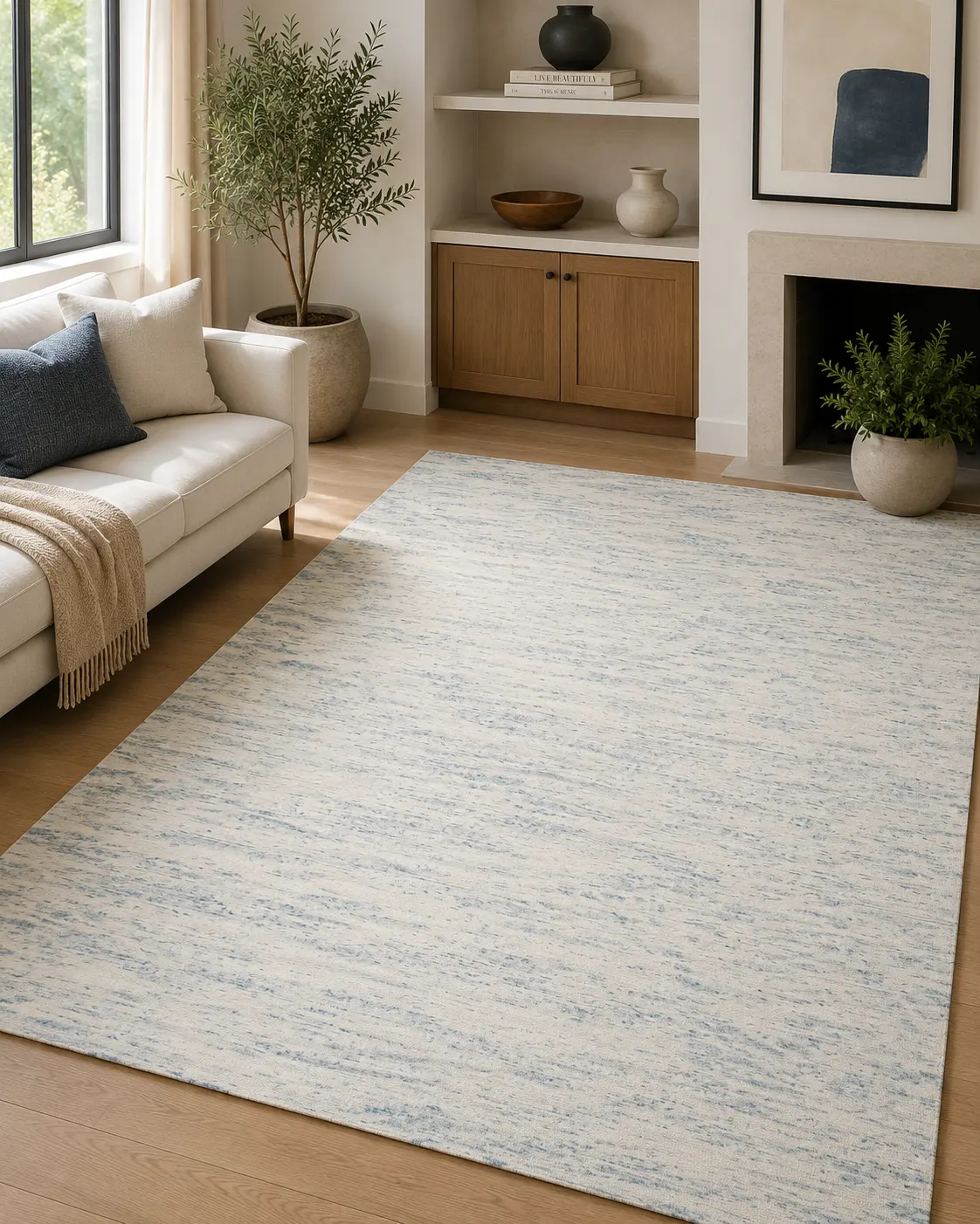 Ice Linen Hand Tufted Woolen Rug