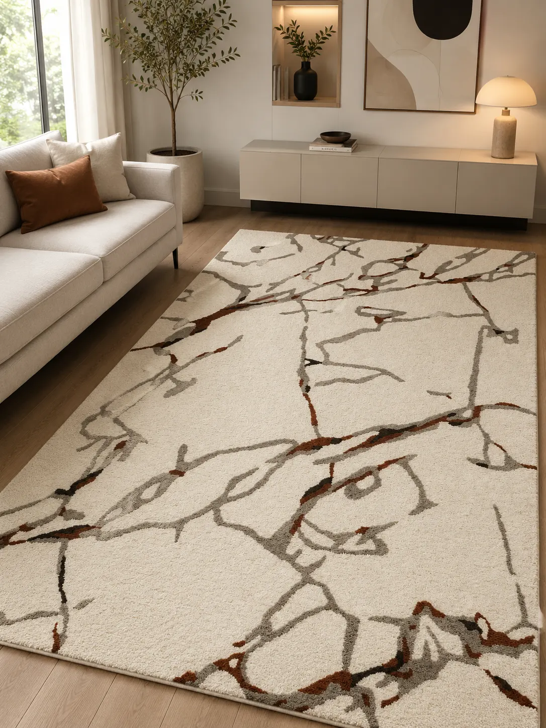 Terra Vein Hand Tufted Woolen Rug