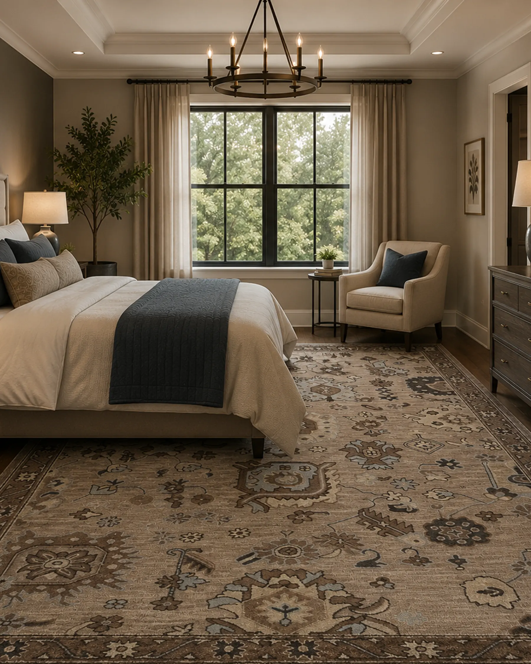Heritage Bloom Vintage Hand Tufted Woolen Rug