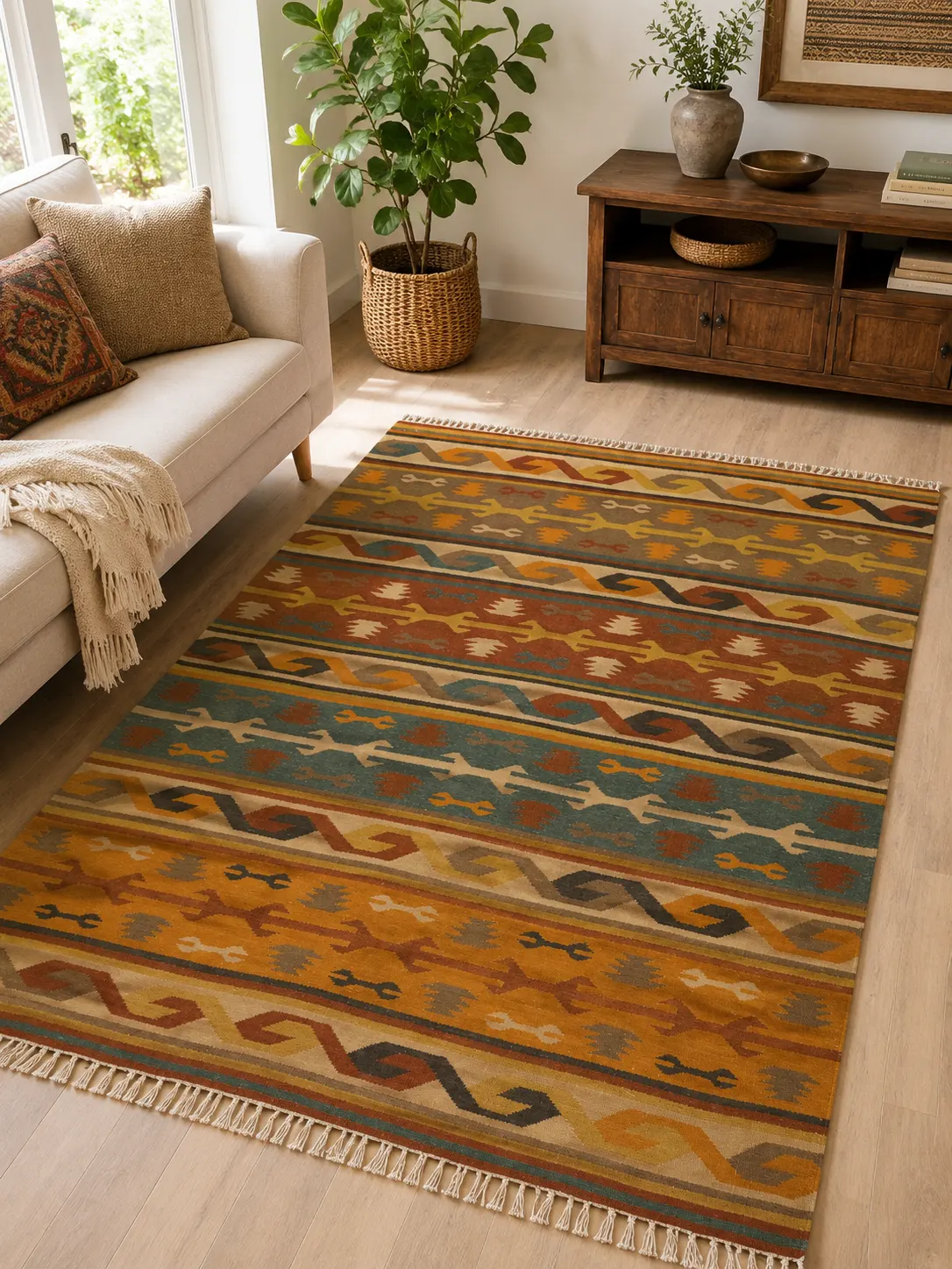 Nomad Trails Hand Woven Woolen Kilim